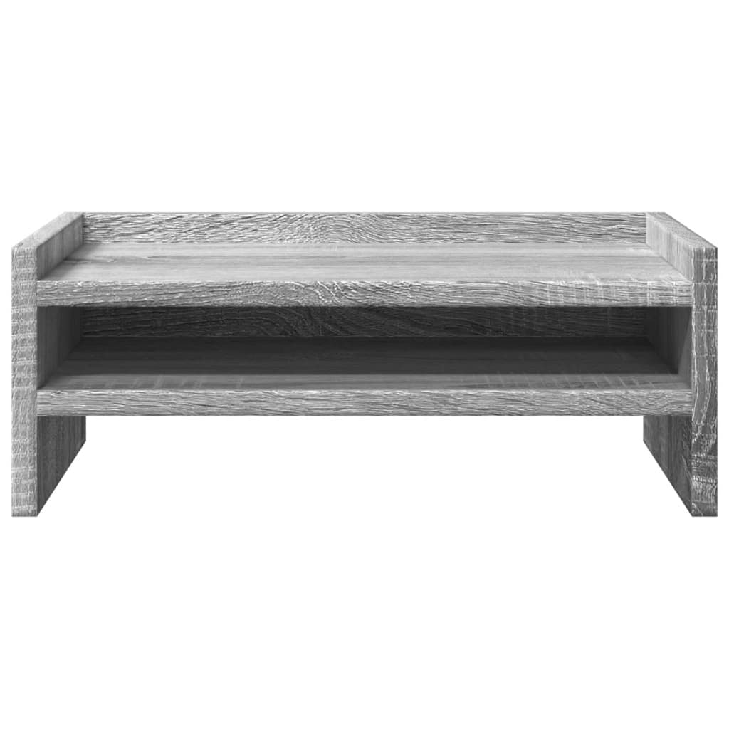 szürke sonoma színű szerelt fa monitorállvány 42 x 24 x 16 cm