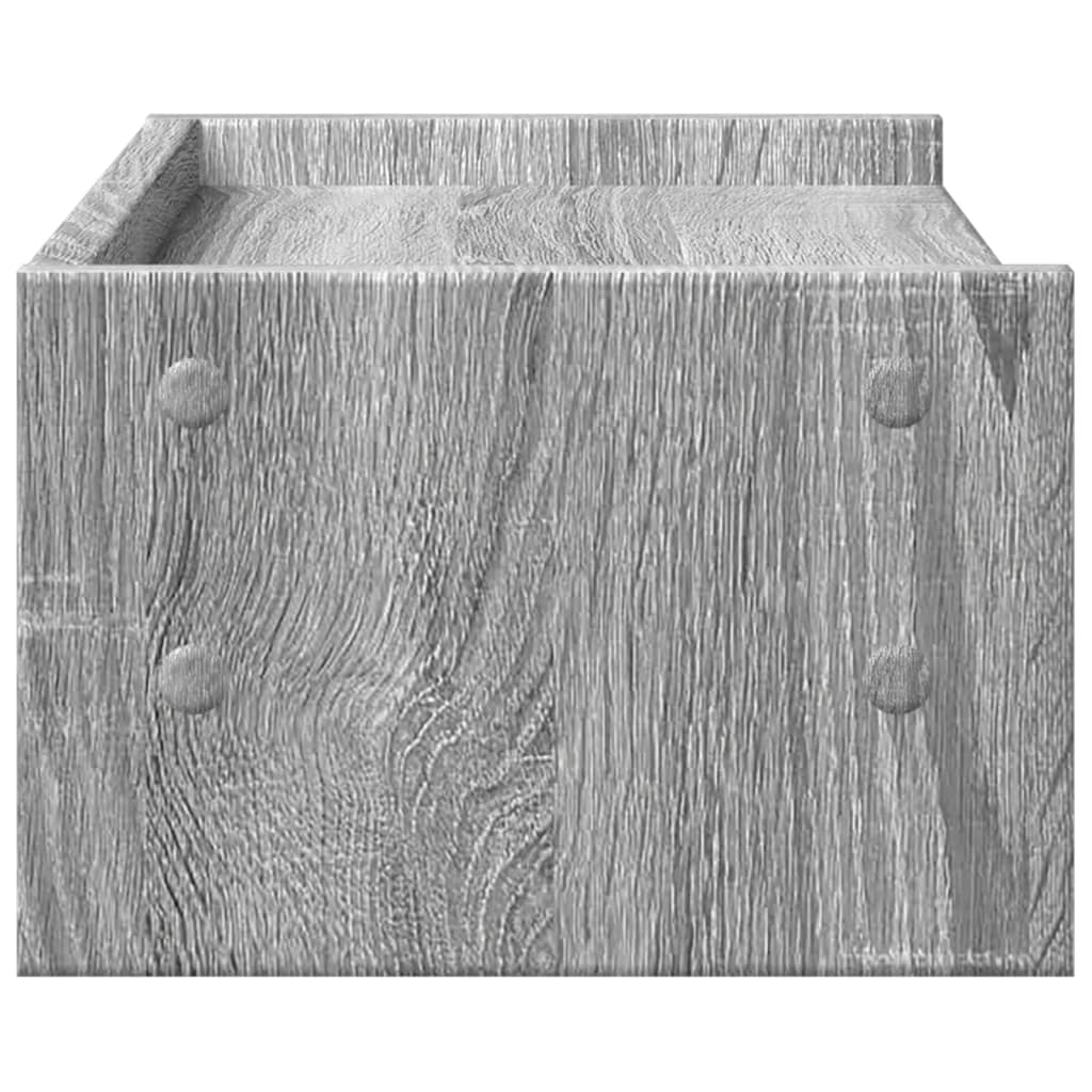 szürke sonoma színű szerelt fa monitorállvány 42 x 24 x 16 cm