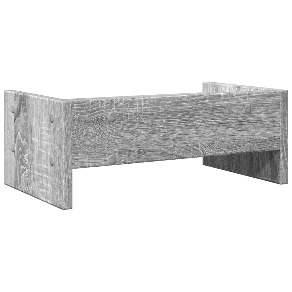 szürke sonoma színű szerelt fa monitorállvány 42 x 24 x 16 cm