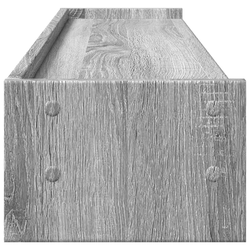 szürke sonoma színű szerelt fa monitorállvány 100 x 24 x 16 cm