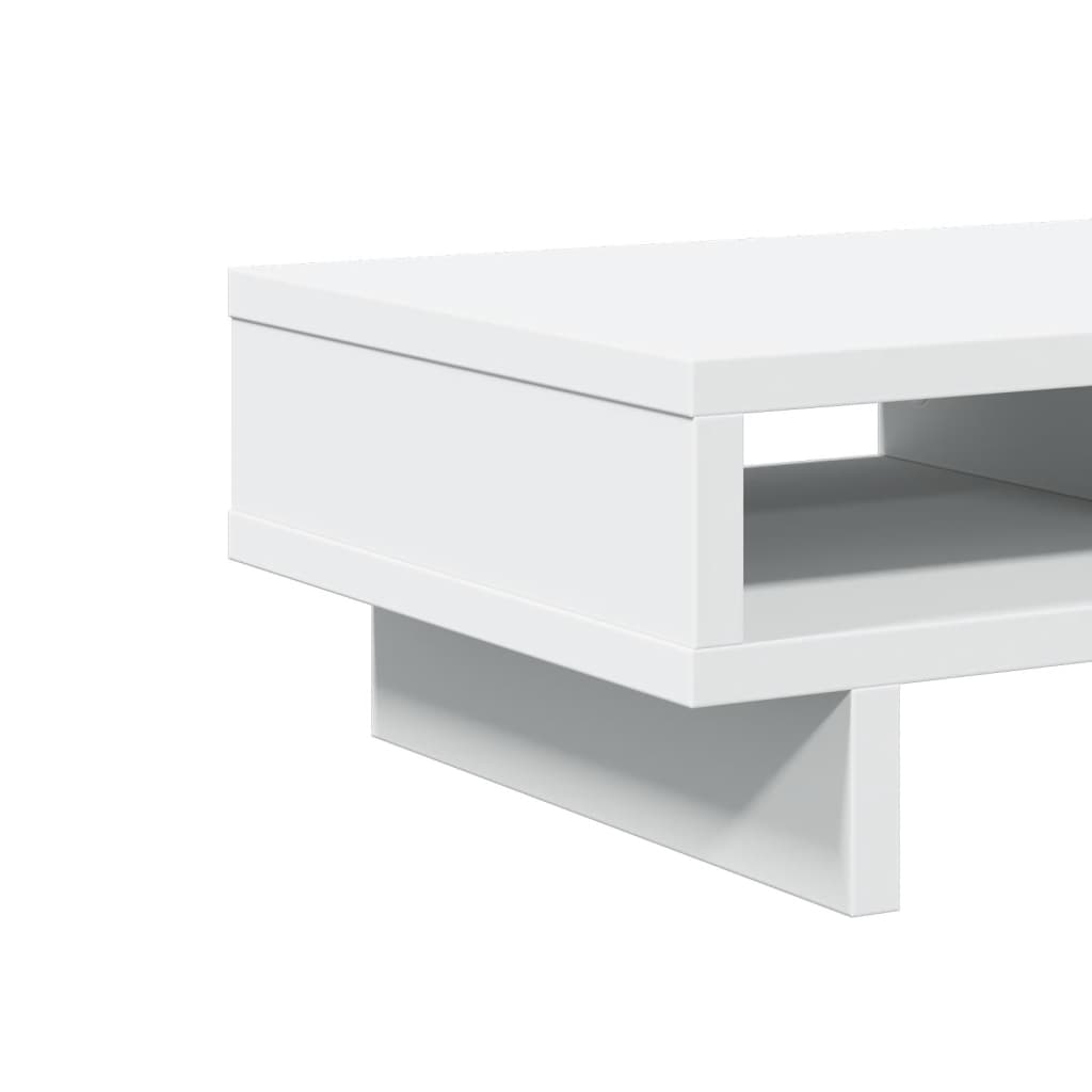fehér szerelt fa monitorállvány 50 x 27 x 15 cm