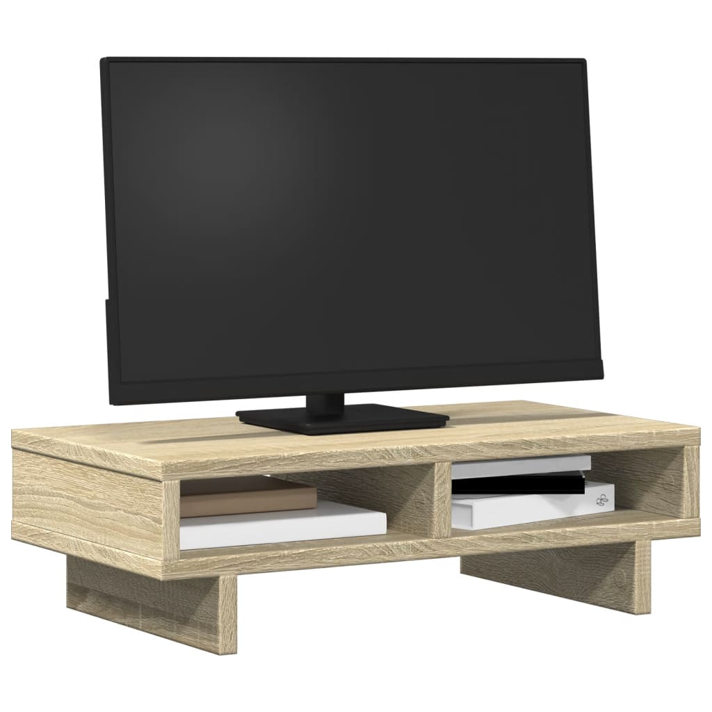 sonoma tölgy színű szerelt fa monitorállvány 50 x 27 x 15 cm