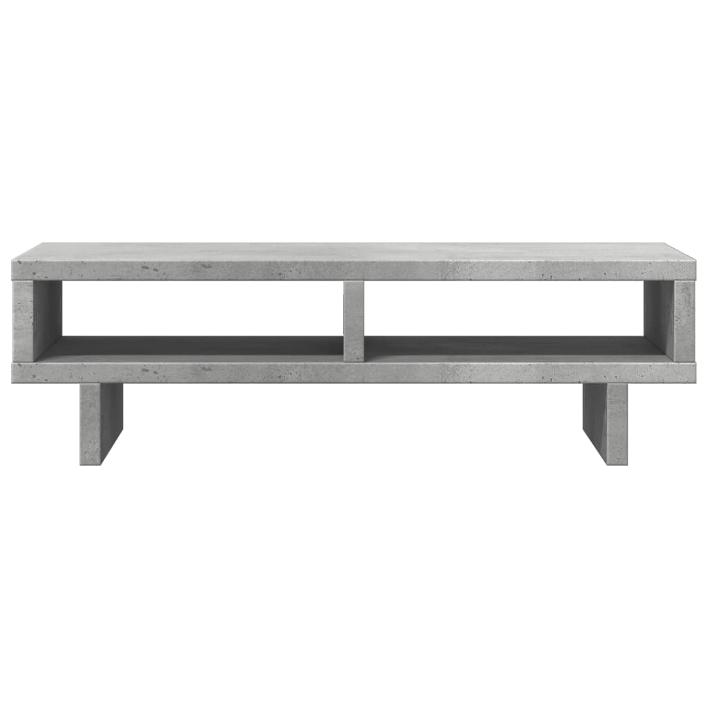 betonszürke szerelt fa monitorállvány 50 x 27 x 15 cm