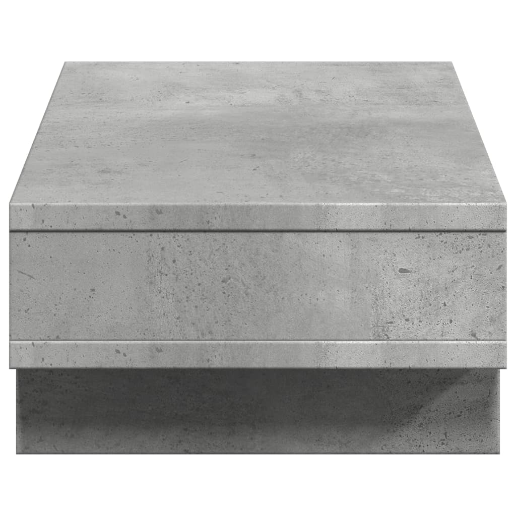 betonszürke szerelt fa monitorállvány 50 x 27 x 15 cm