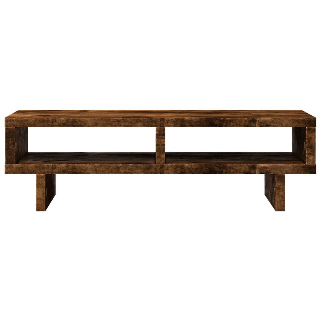 füstös tölgy színű szerelt fa monitorállvány 50 x 27 x 15 cm