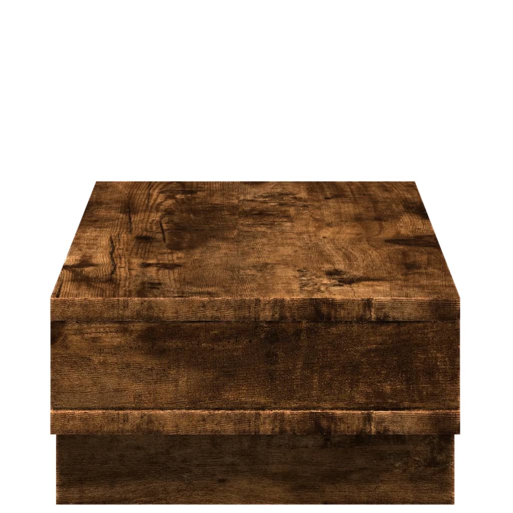 füstös tölgy színű szerelt fa monitorállvány 50 x 27 x 15 cm