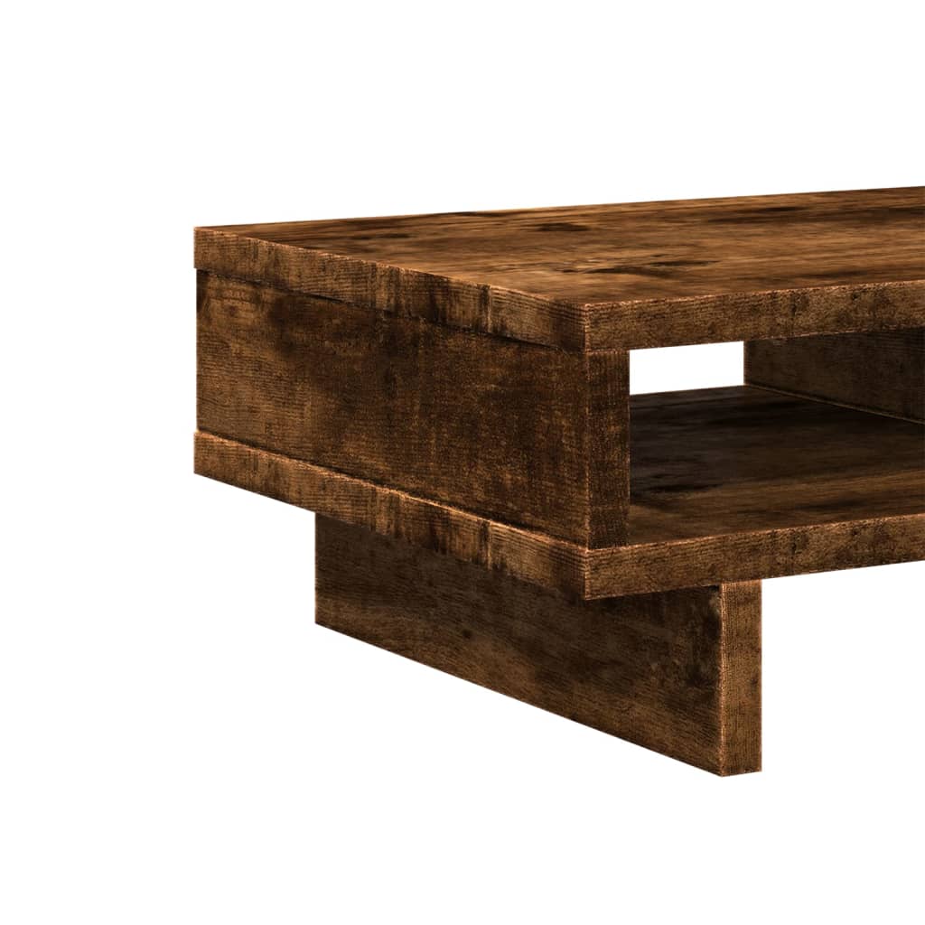 füstös tölgy színű szerelt fa monitorállvány 50 x 27 x 15 cm