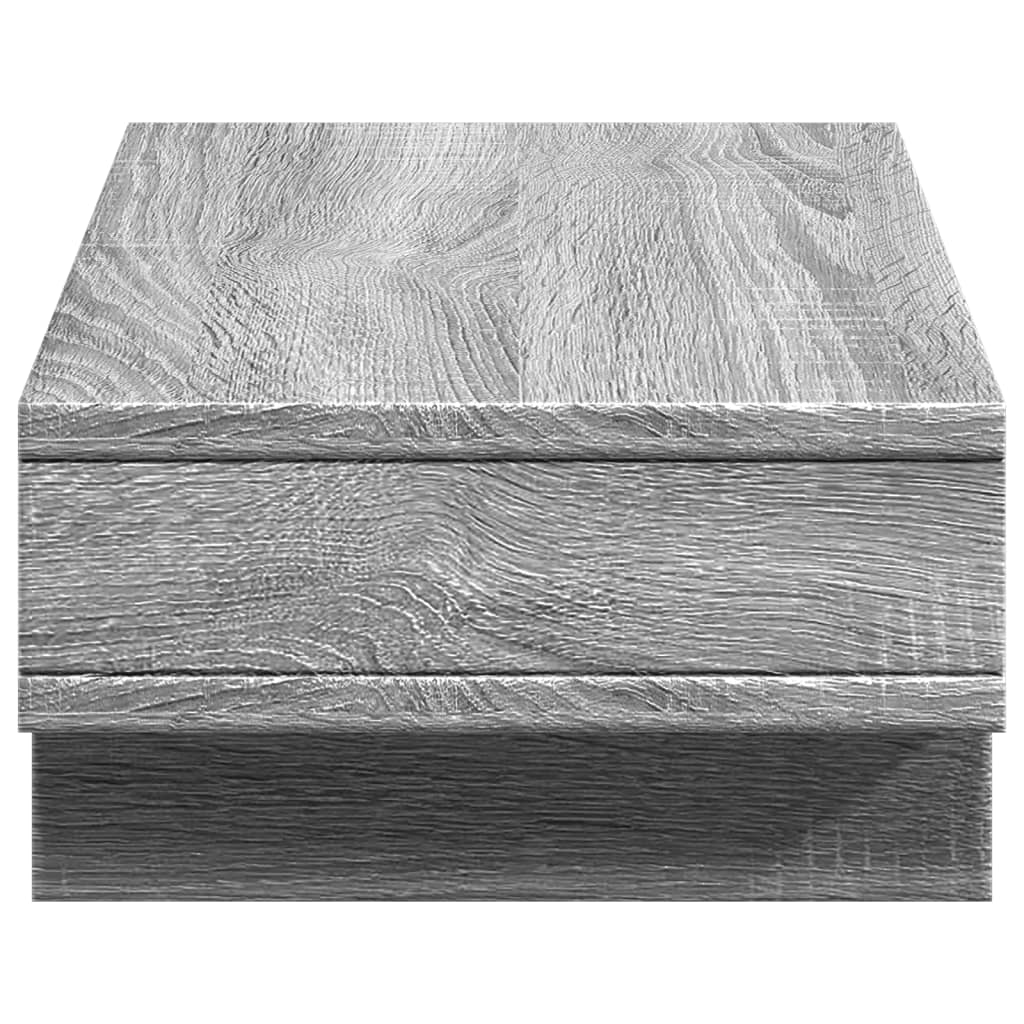 szürke sonoma színű szerelt fa monitorállvány 50 x 27 x 15 cm