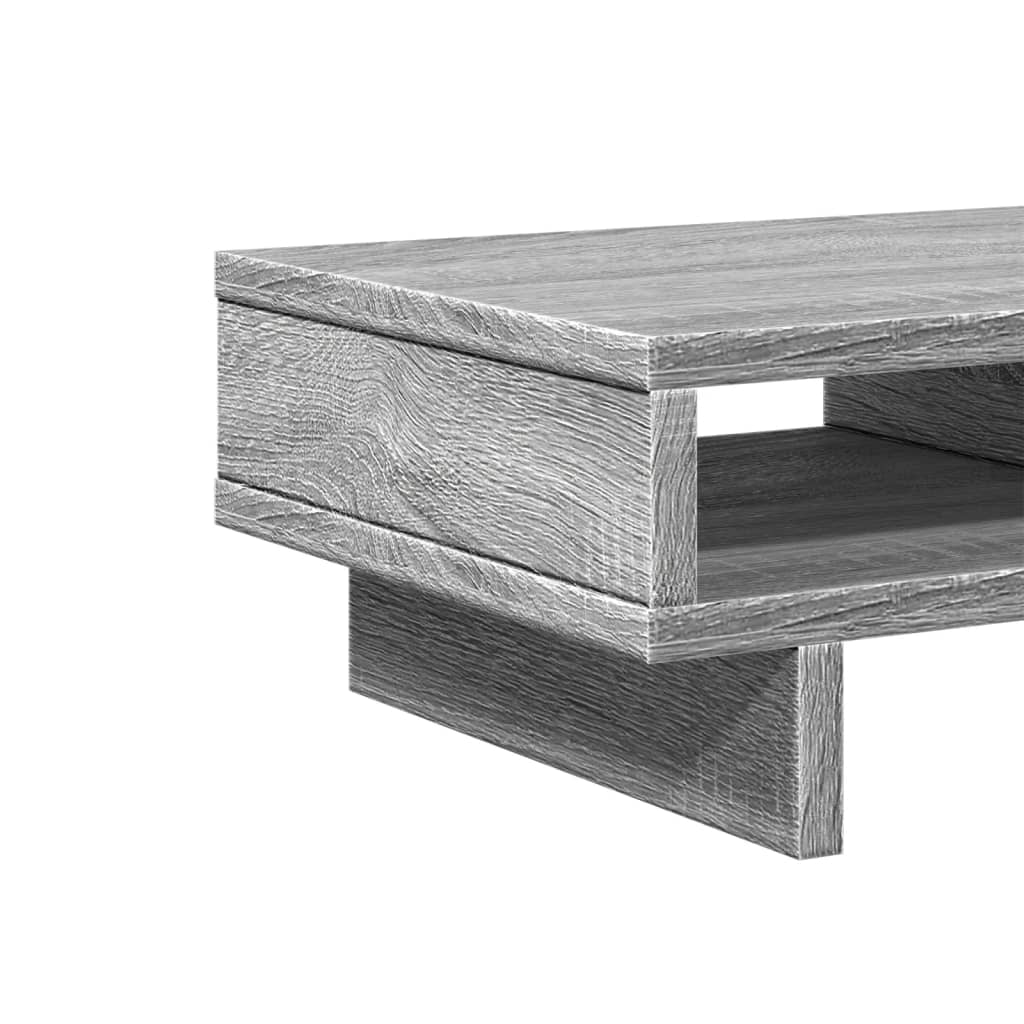 szürke sonoma színű szerelt fa monitorállvány 50 x 27 x 15 cm