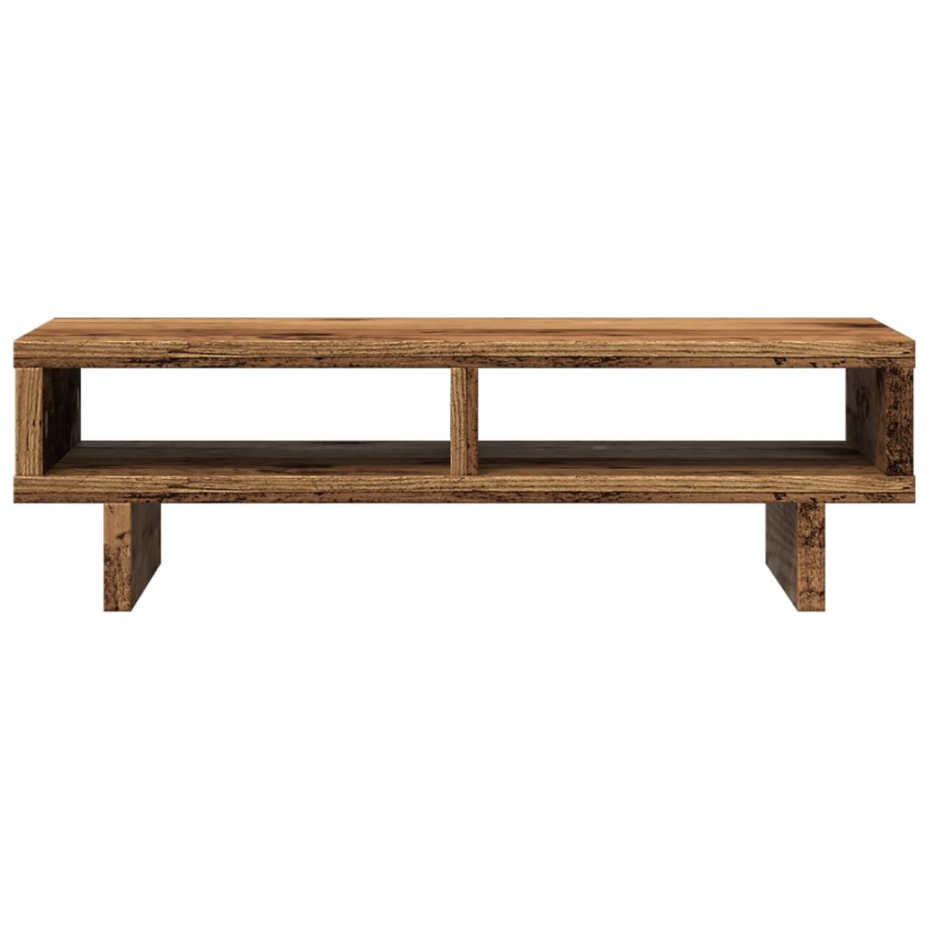 antik fa színű szerelt fa monitorállvány 50 x 27 x 15 cm