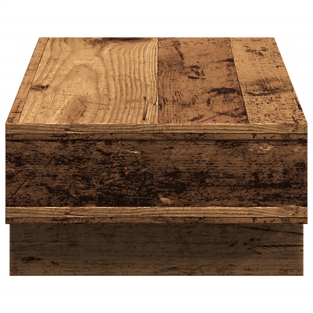 antik fa színű szerelt fa monitorállvány 50 x 27 x 15 cm