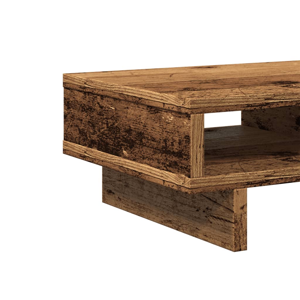 antik fa színű szerelt fa monitorállvány 50 x 27 x 15 cm