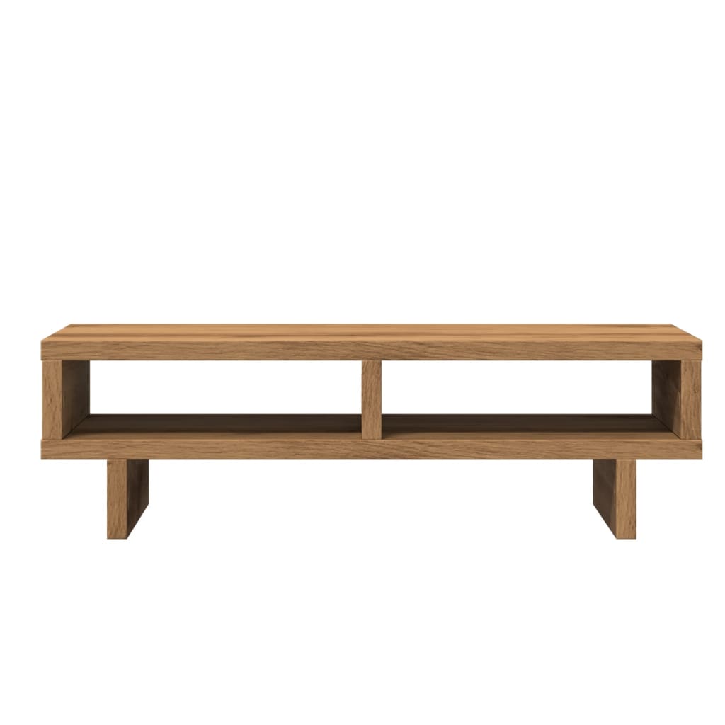 kézműves tölgy színű szerelt fa monitorállvány 50 x 27 x 15 cm