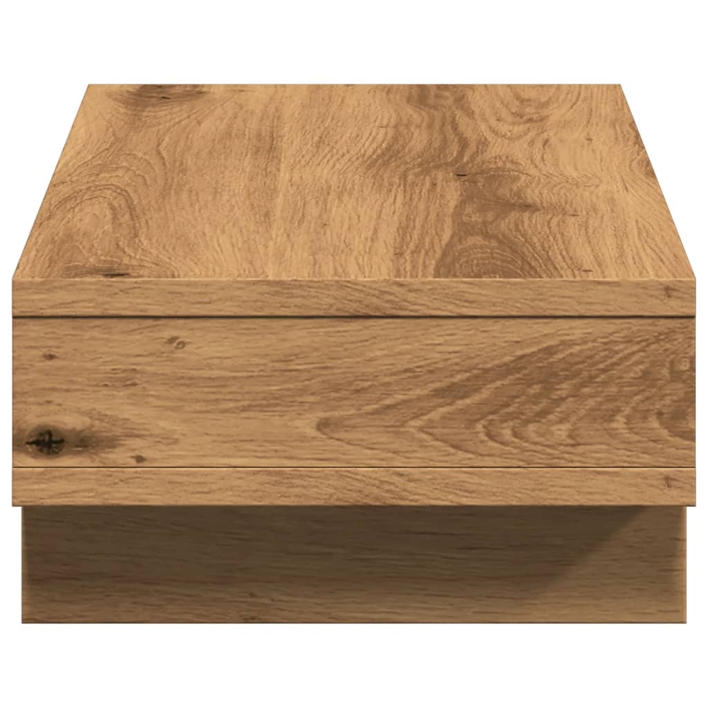kézműves tölgy színű szerelt fa monitorállvány 50 x 27 x 15 cm