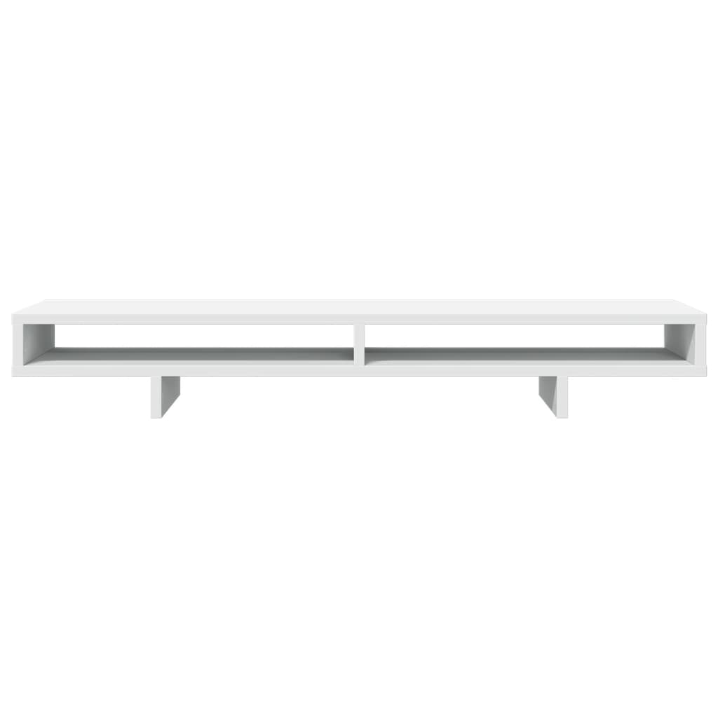 fehér szerelt fa monitorállvány 100 x 27 x 15 cm