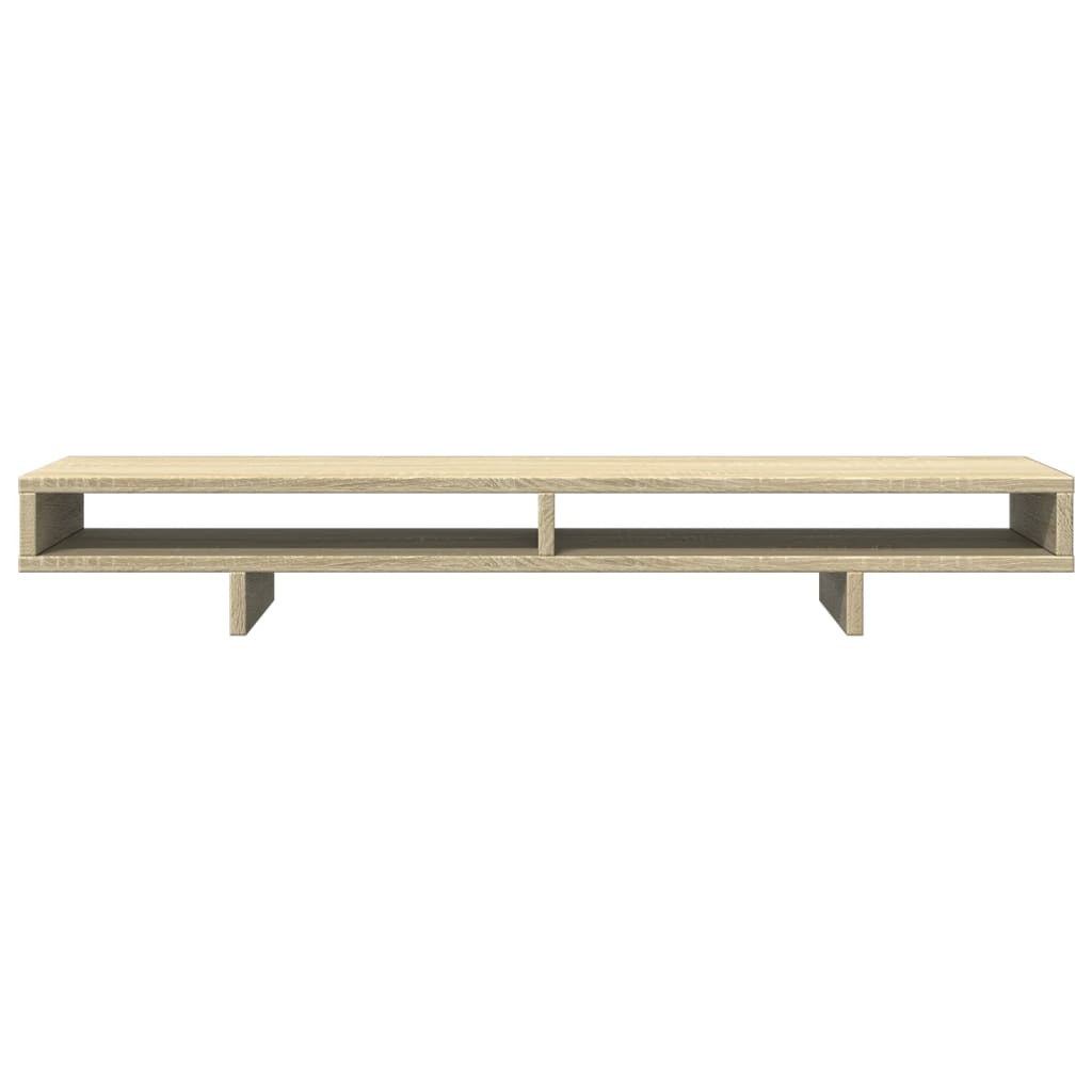 sonoma tölgy színű szerelt fa monitorállvány 100 x 27 x 15 cm