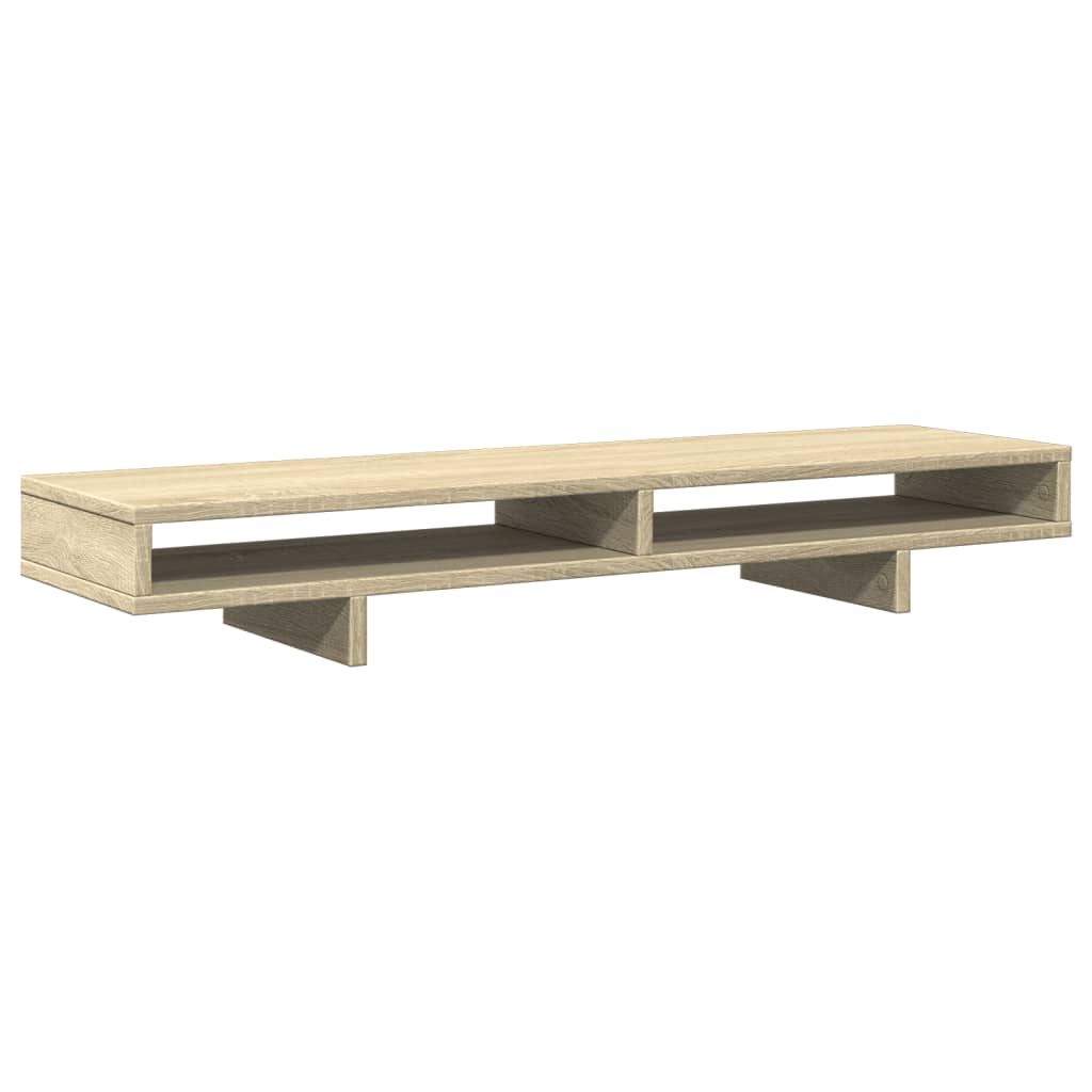 sonoma tölgy színű szerelt fa monitorállvány 100 x 27 x 15 cm