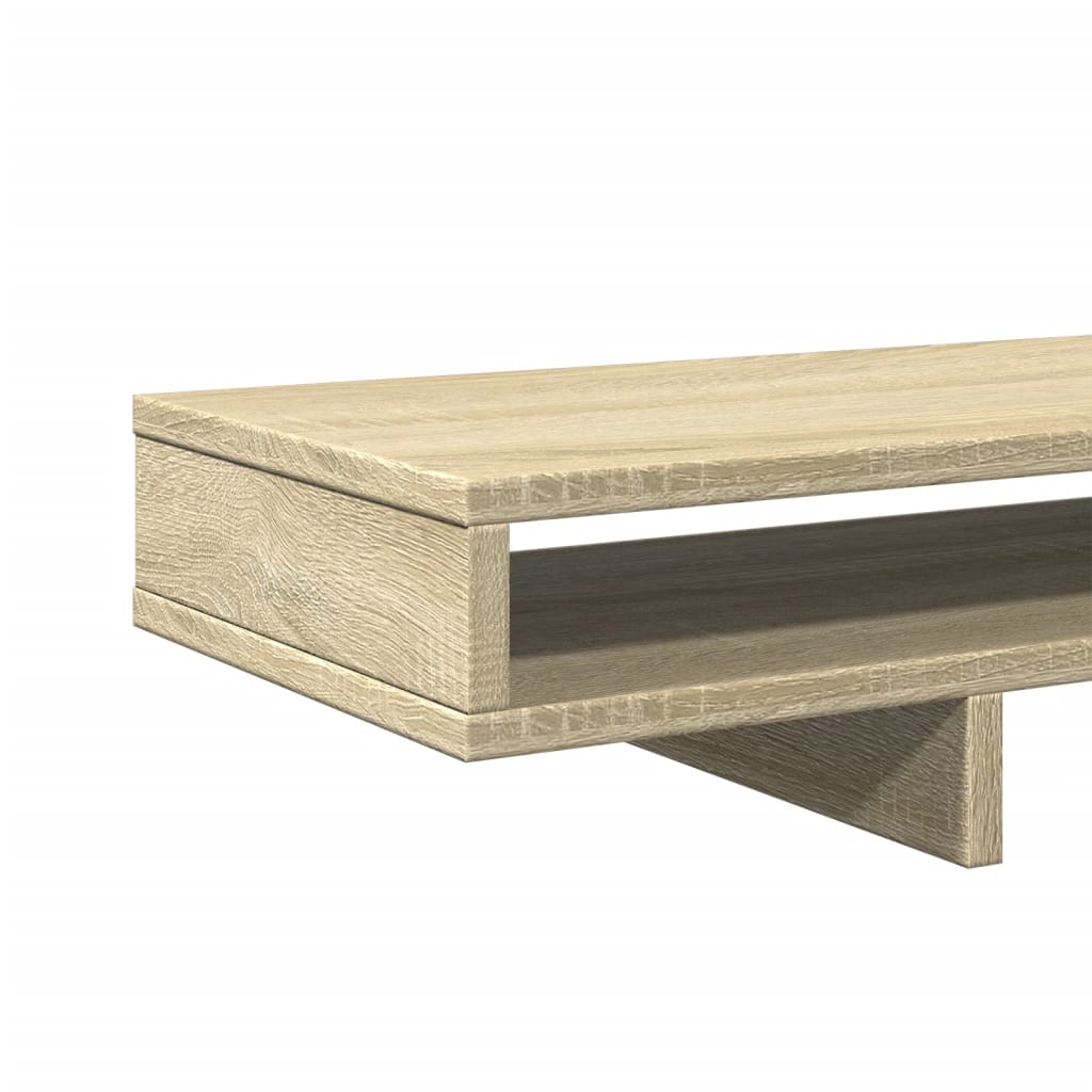 sonoma tölgy színű szerelt fa monitorállvány 100 x 27 x 15 cm