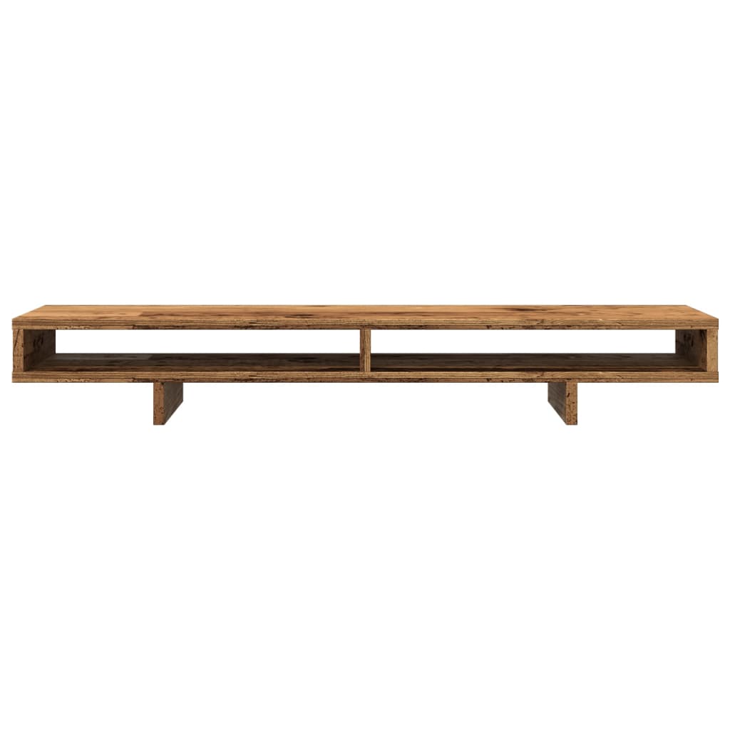 antik fa színű szerelt fa monitorállvány 100 x 27 x 15 cm