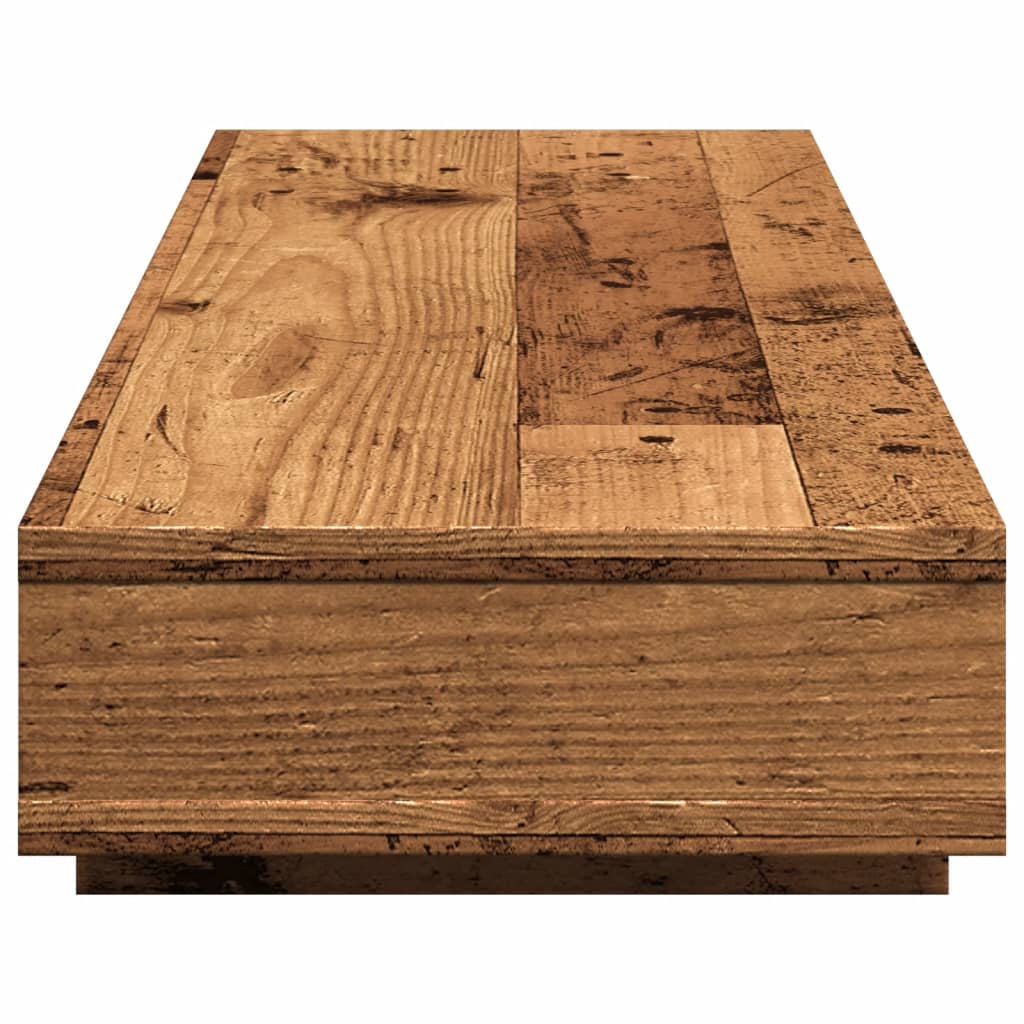 antik fa színű szerelt fa monitorállvány 100 x 27 x 15 cm