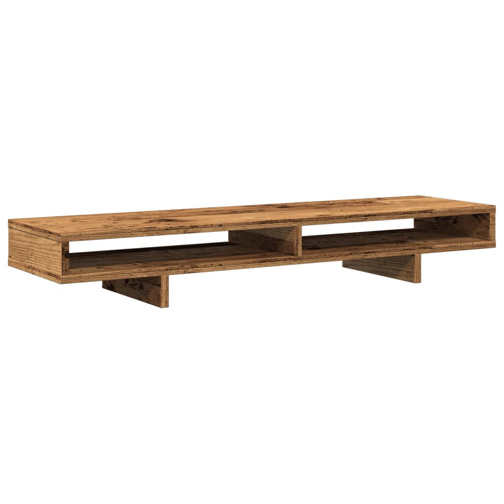 antik fa színű szerelt fa monitorállvány 100 x 27 x 15 cm