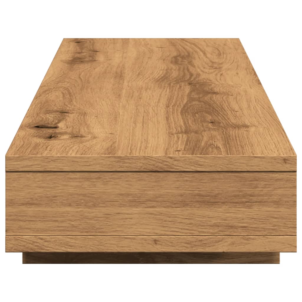 kézműves tölgy színű szerelt fa monitorállvány 100 x 27 x 15 cm
