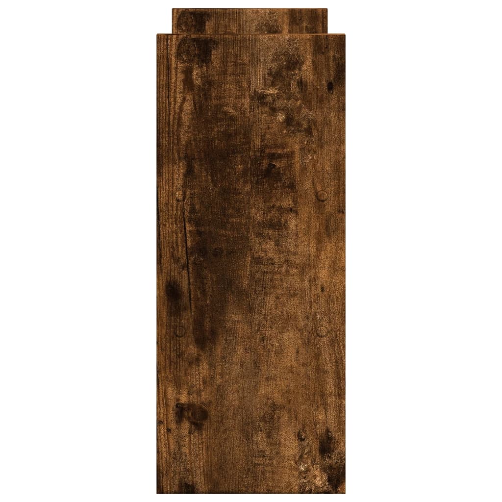 füstös tölgy szerelt fa állítható asztali szervező 40x17x41 cm