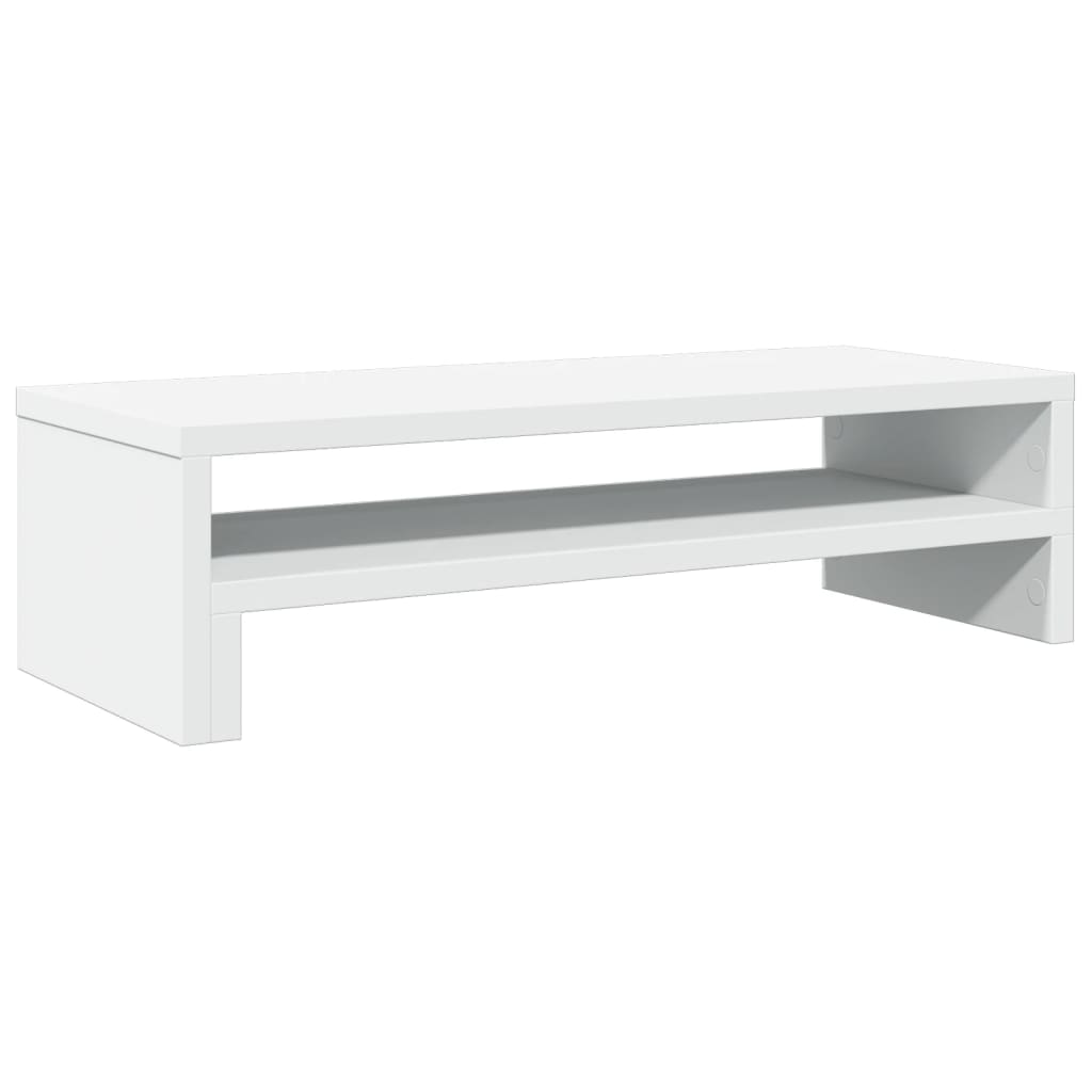 fehér szerelt fa monitorállvány 54 x 22 x 15 cm