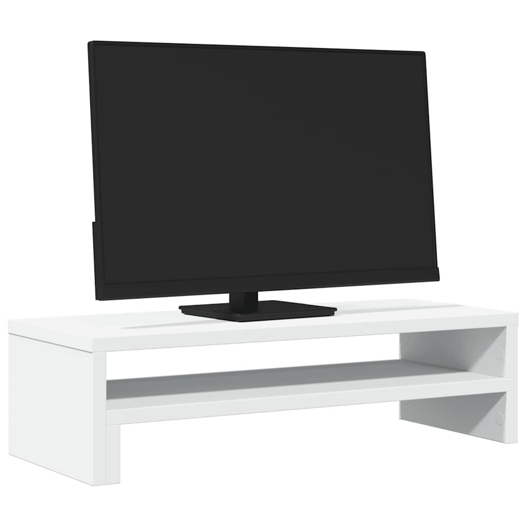 fehér szerelt fa monitorállvány 54 x 22 x 15 cm