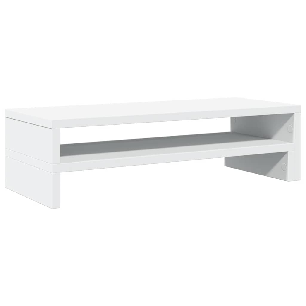 fehér szerelt fa monitorállvány 54 x 22 x 15 cm