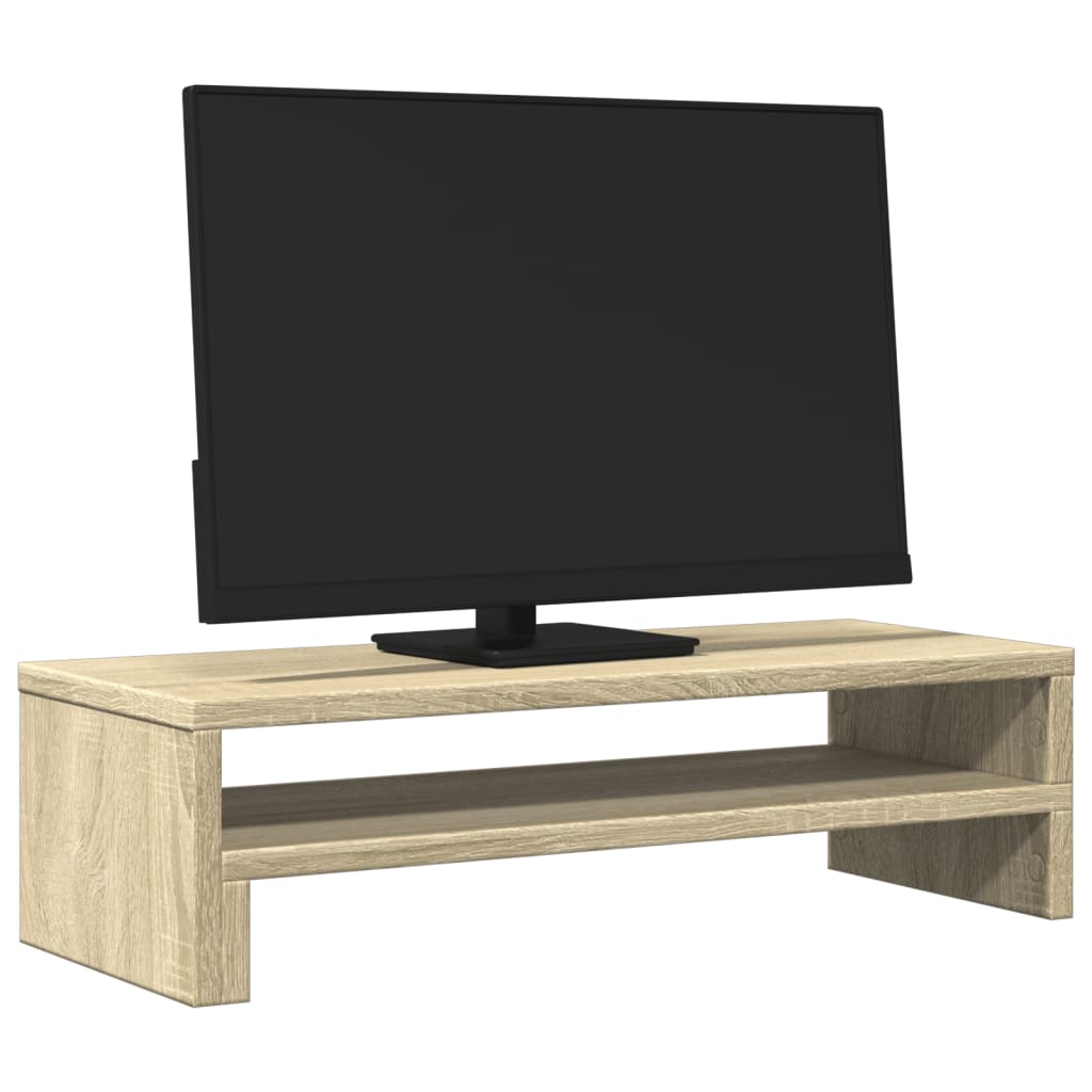 sonoma tölgy színű szerelt fa monitorállvány 54 x 22 x 15 cm