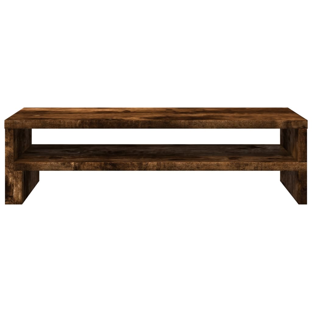 füstös tölgy színű szerelt fa monitorállvány 54 x 22 x 15 cm