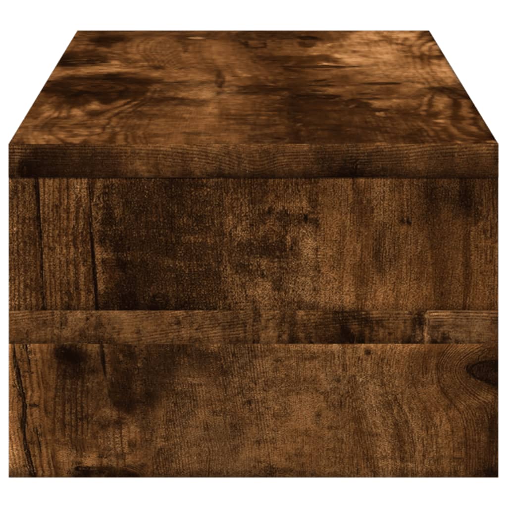 füstös tölgy színű szerelt fa monitorállvány 54 x 22 x 15 cm