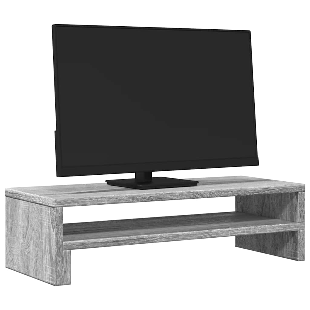 szürke sonoma színű szerelt fa monitorállvány 54 x 22 x 15 cm