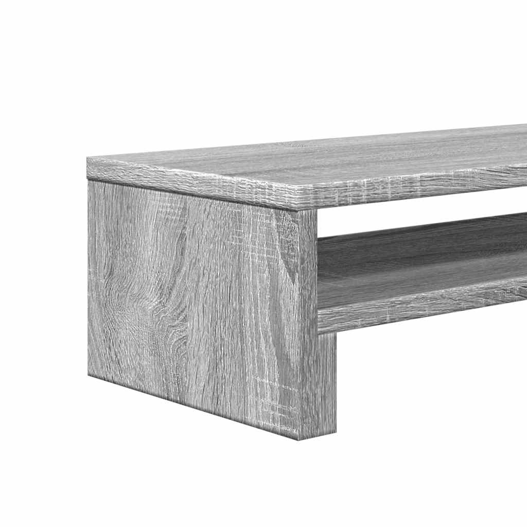 szürke sonoma színű szerelt fa monitorállvány 54 x 22 x 15 cm