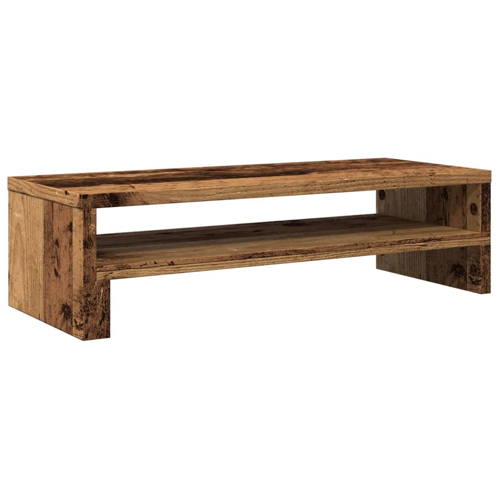 antik fa színű szerelt fa monitorállvány 54 x 22 x 15 cm