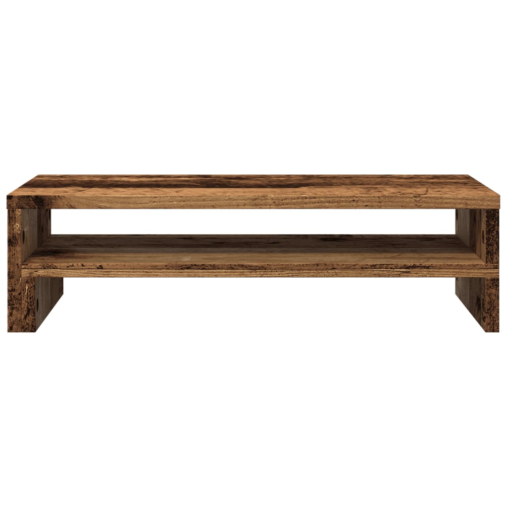 antik fa színű szerelt fa monitorállvány 54 x 22 x 15 cm