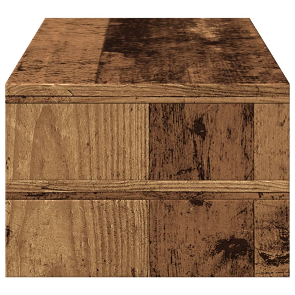 antik fa színű szerelt fa monitorállvány 54 x 22 x 15 cm
