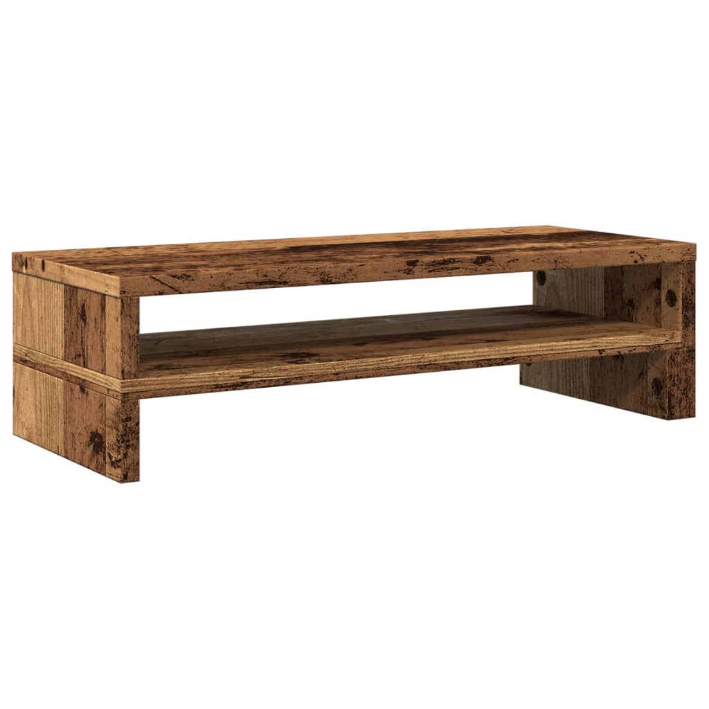 antik fa színű szerelt fa monitorállvány 54 x 22 x 15 cm