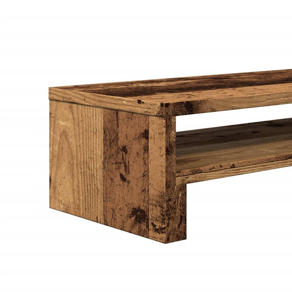 antik fa színű szerelt fa monitorállvány 54 x 22 x 15 cm