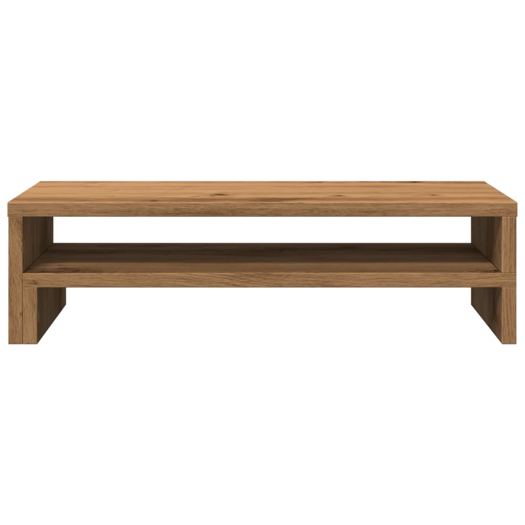 kézműves tölgy színű szerelt fa monitorállvány 54 x 22 x 15 cm