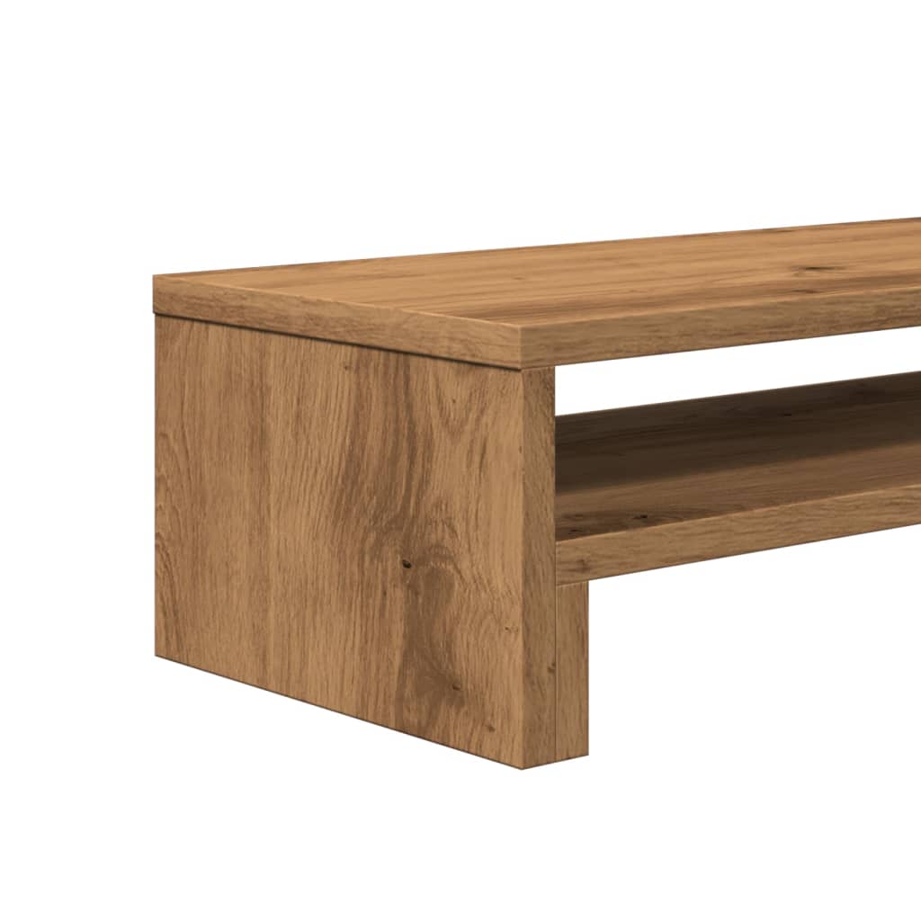 kézműves tölgy színű szerelt fa monitorállvány 54 x 22 x 15 cm