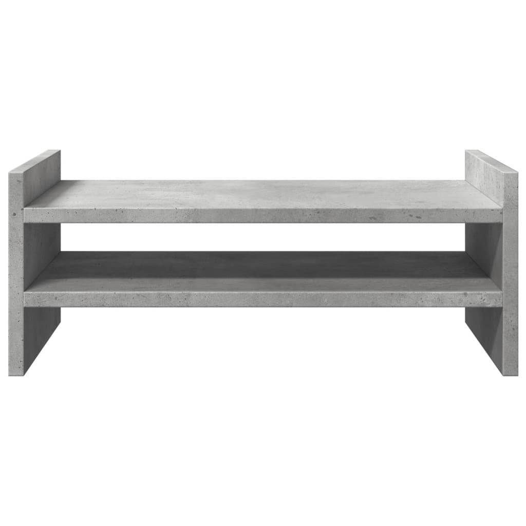 betonszürke szerelt fa monitorállvány 50 x 27 x 20 cm