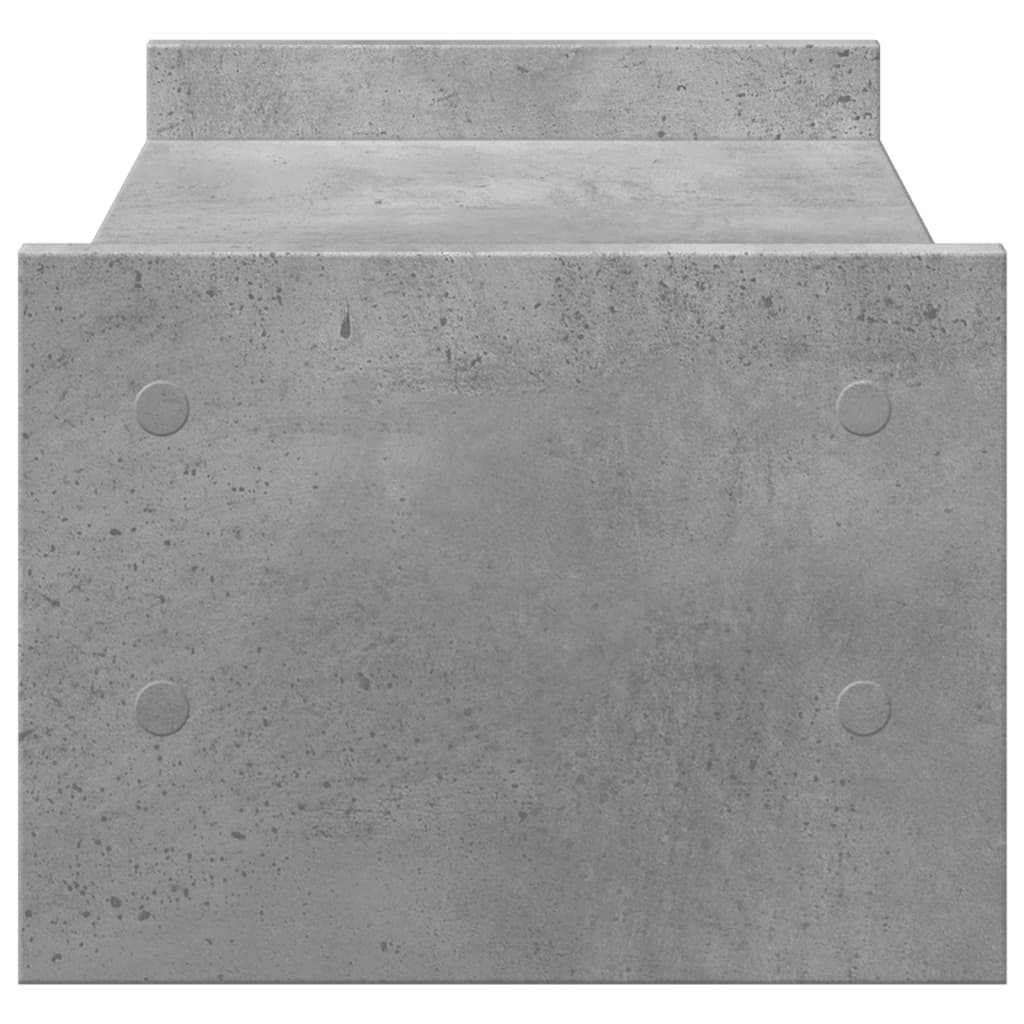 betonszürke szerelt fa monitorállvány 50 x 27 x 20 cm
