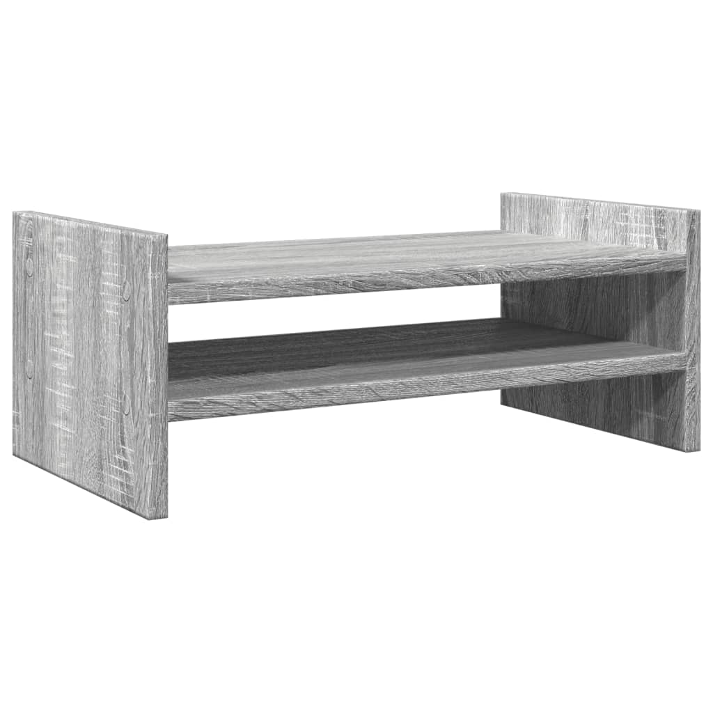 szürke sonoma színű szerelt fa monitorállvány 50 x 27 x 20 cm