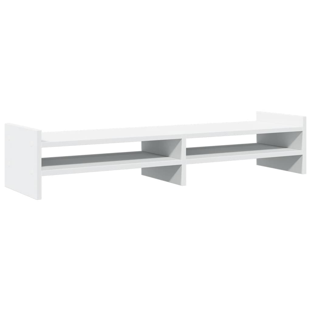 fehér szerelt fa monitorállvány 100 x 27 x 20 cm