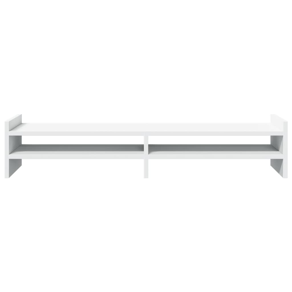 fehér szerelt fa monitorállvány 100 x 27 x 20 cm