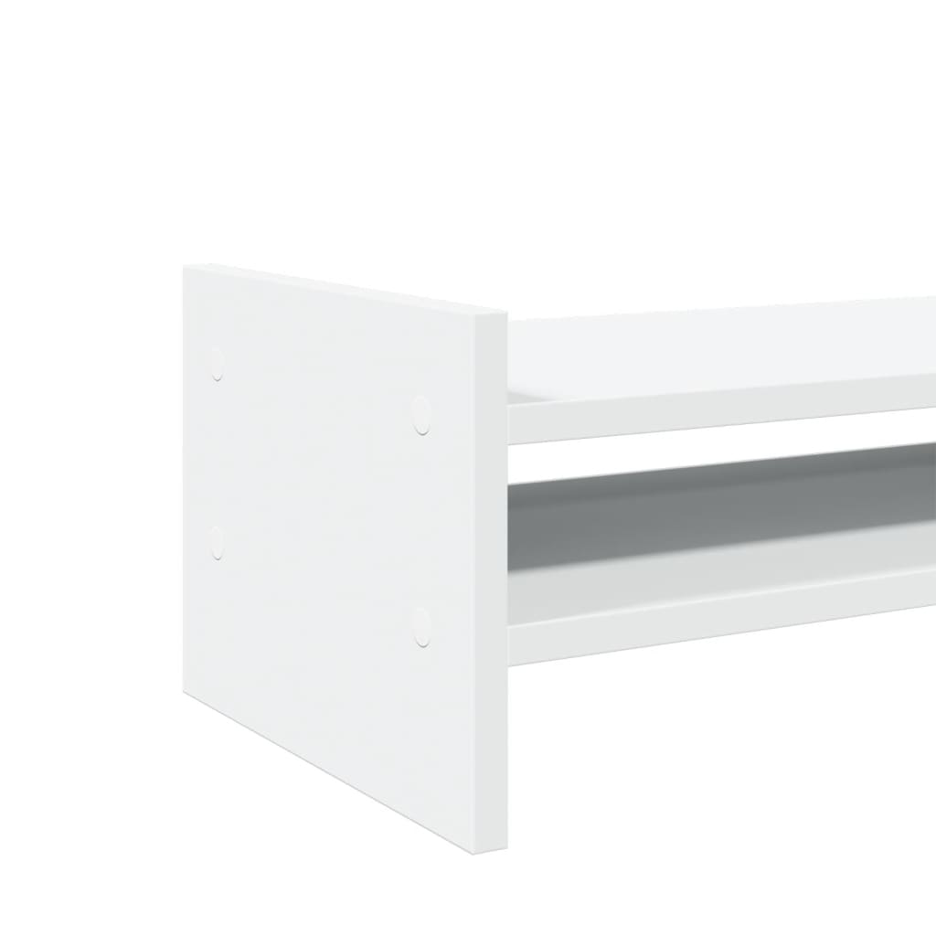 fehér szerelt fa monitorállvány 100 x 27 x 20 cm