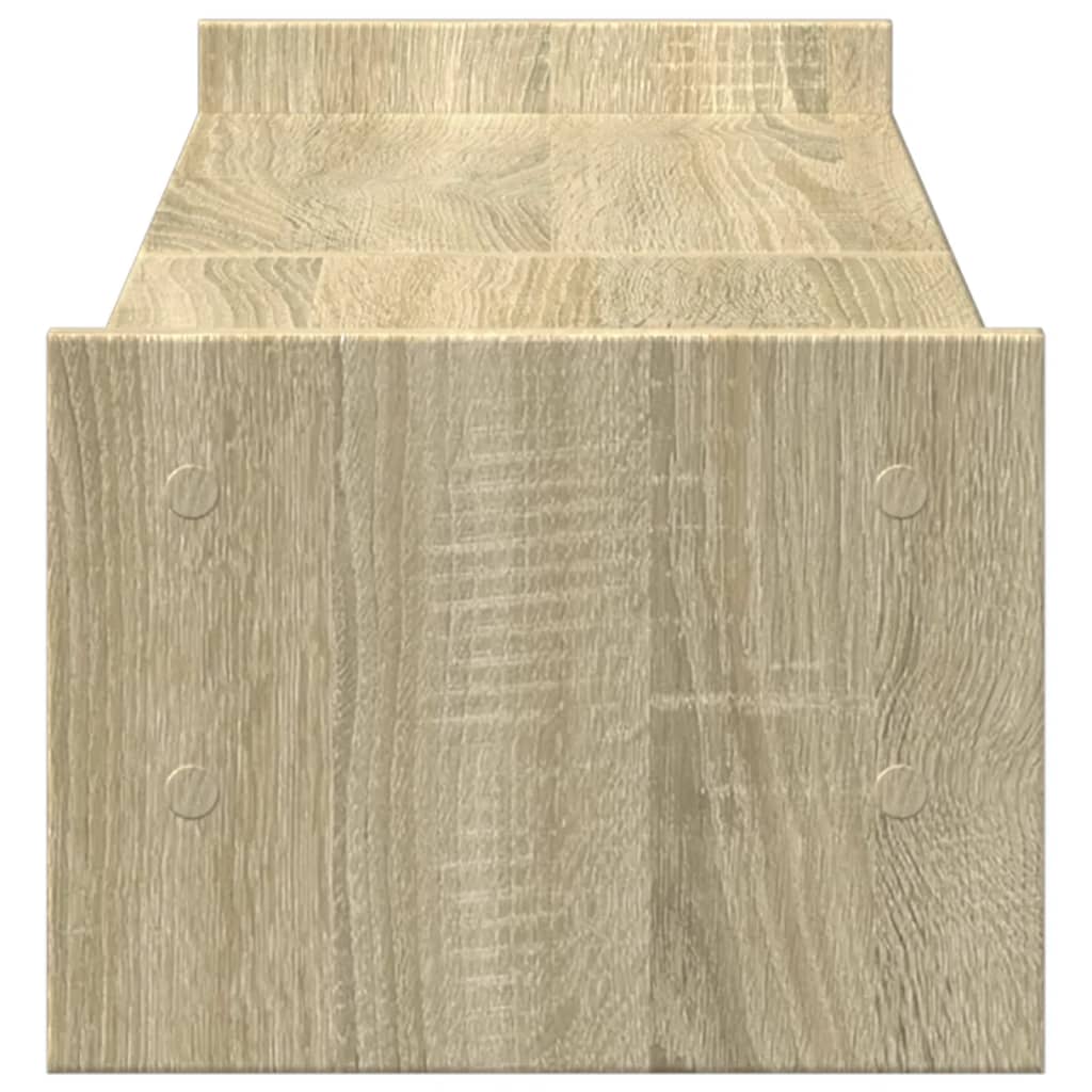 sonoma tölgy színű szerelt fa monitorállvány 100 x 27 x 20 cm