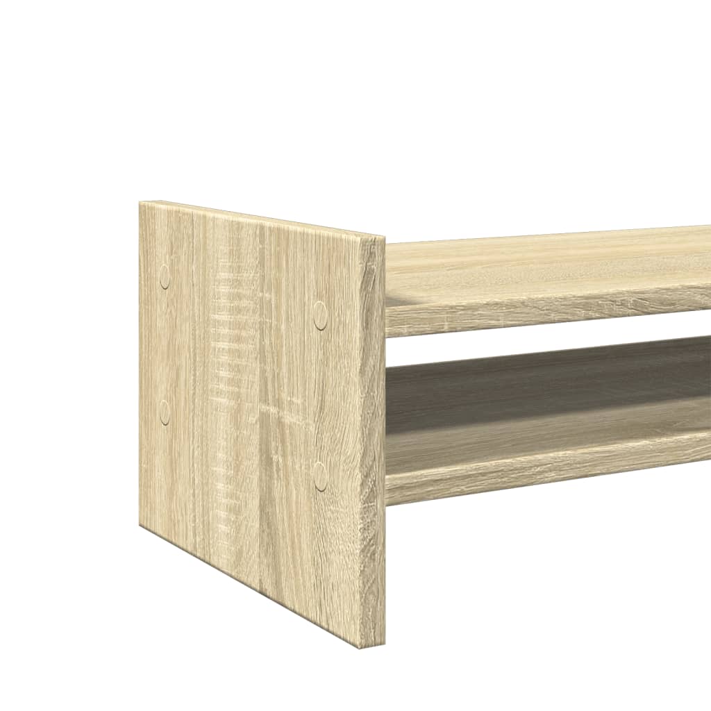 sonoma tölgy színű szerelt fa monitorállvány 100 x 27 x 20 cm